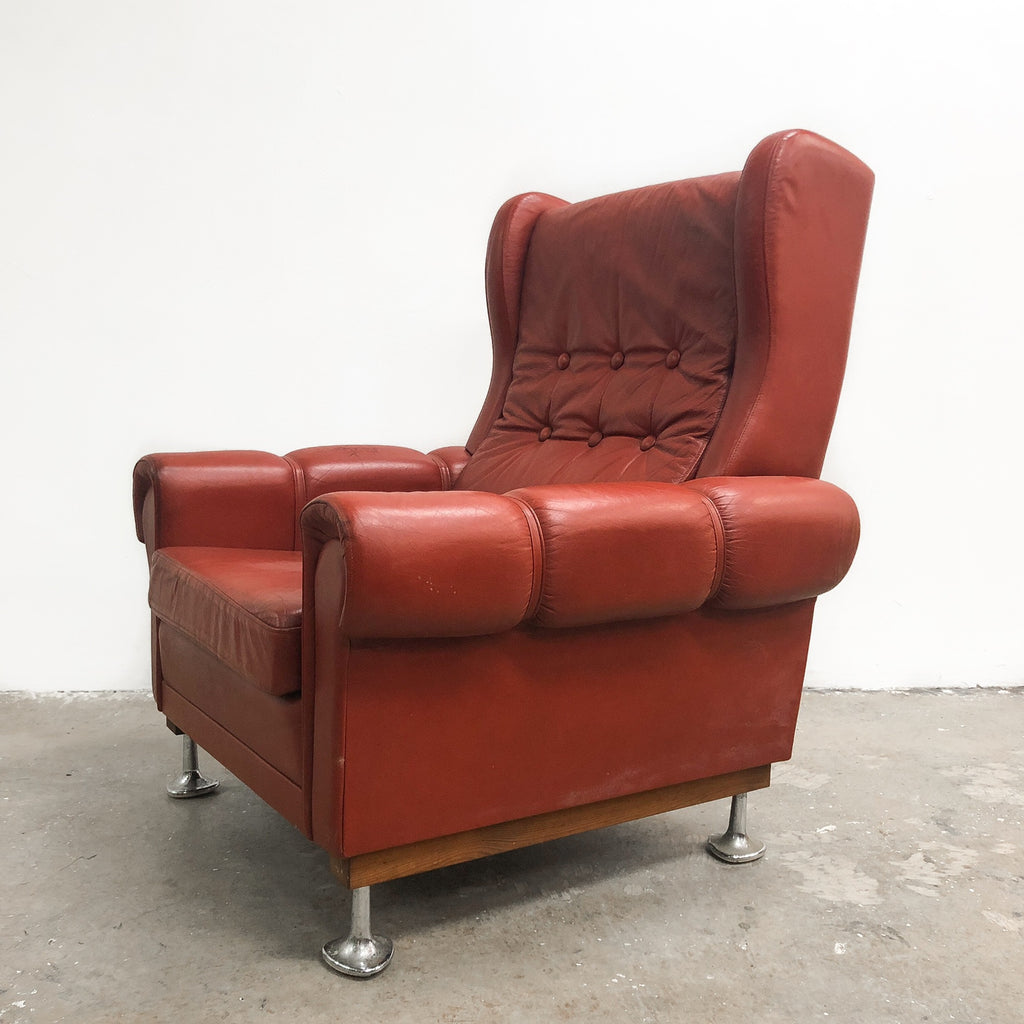 Mid Century Danish Leather Armchair