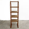 1980s Stretch Arch Sided Wicker Clad Shelves Cane