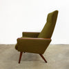 Mid Century Danish Armchair With Original Wool Upholstery