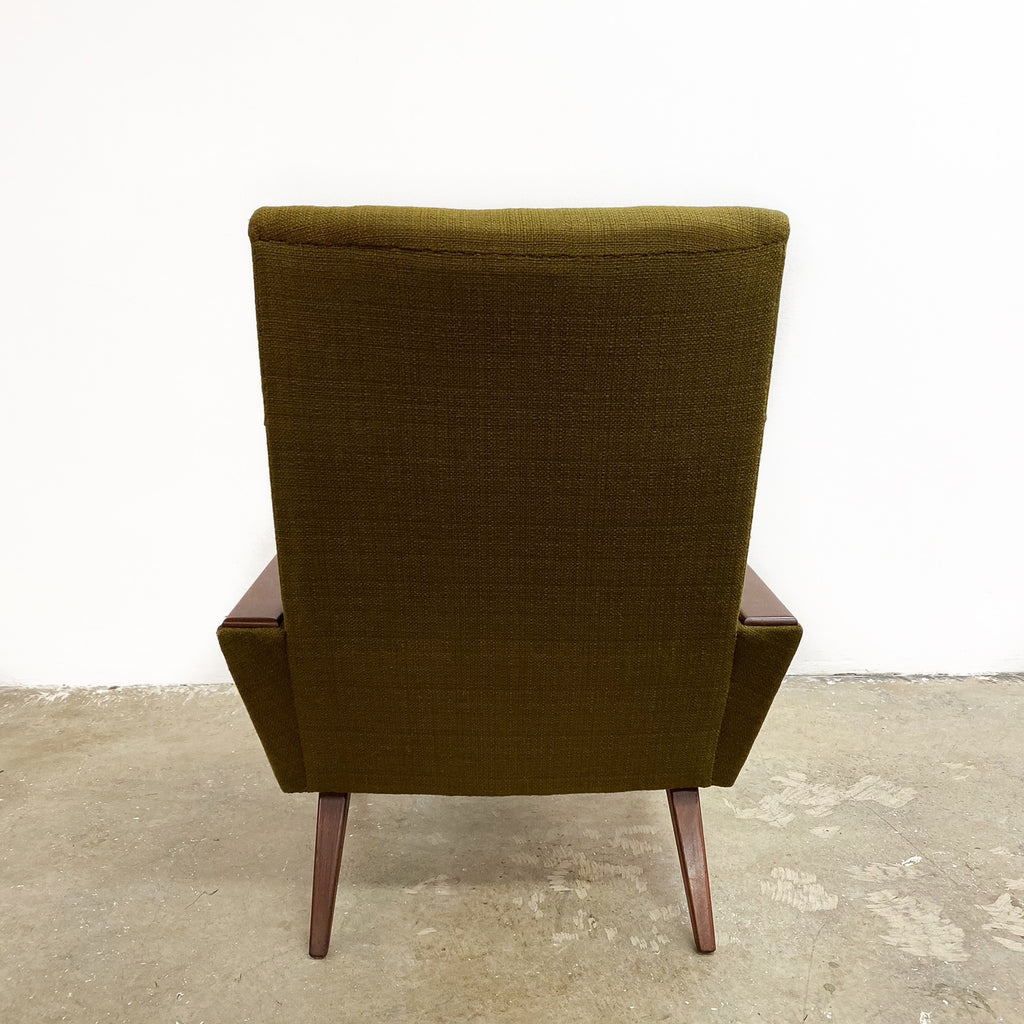 Mid Century Danish Armchair With Original Wool Upholstery