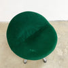 Vintage Dark Emerald Green Velvet Chair
