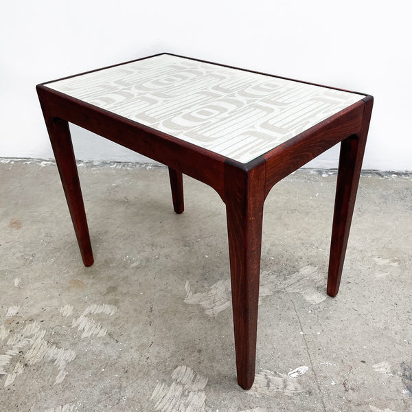 Restored Mid Century Glass Side Table