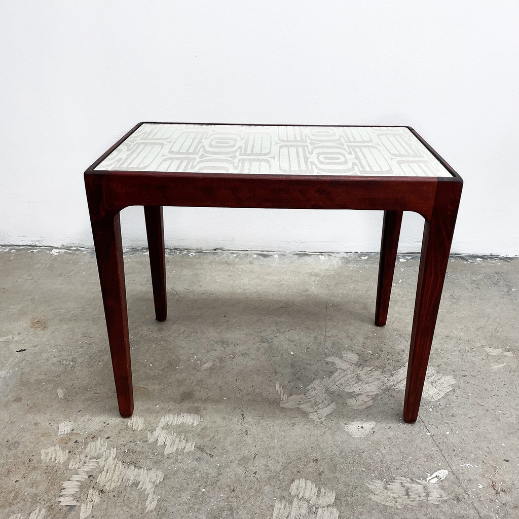 Restored Mid Century Glass Side Table