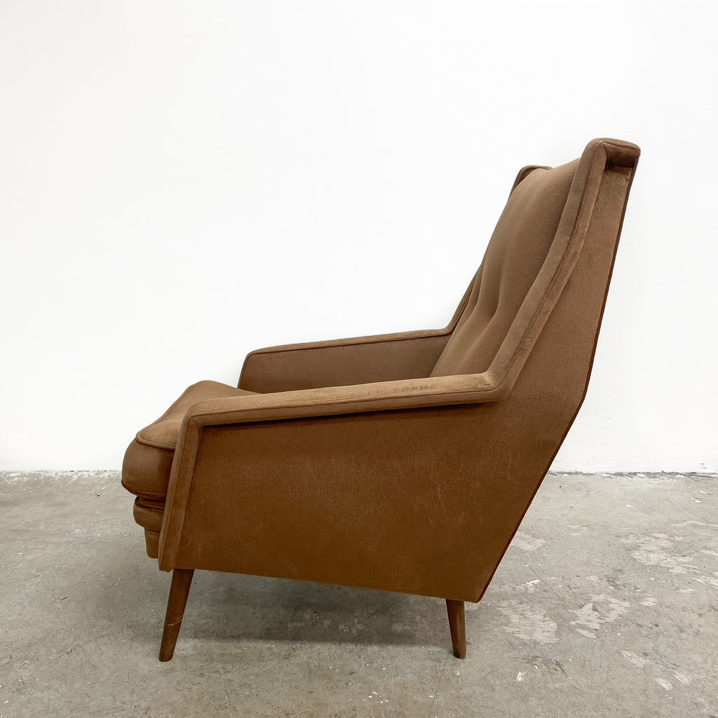Pair Of Mid Century Velvet Armchairs