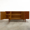 Restored Mid Century Teak Wave Form Handle Chiswell Sideboard Buffet