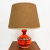 Mid Century Orange Ceramic Table Lamp With Shade