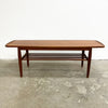 Parker Lip End Mid Century Coffee Table With Magazine Rack
