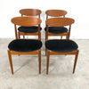 Set of Four Mid Century Parker 107 Spade Back Dining Chairs