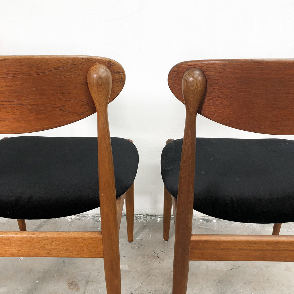 Set of Four Mid Century Parker 107 Spade Back Dining Chairs