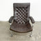 1970s Noboru Nakamura Bore Leather Armchair