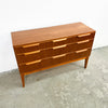 Restored Mid Century 9 Drawer Chest Of Drawers