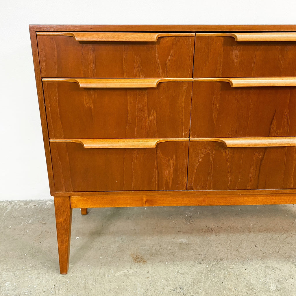 Restored Mid Century 9 Drawer Chest Of Drawers