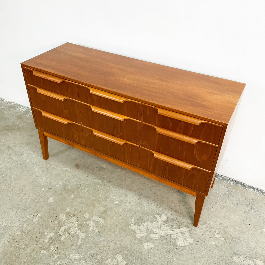 Restored Mid Century 9 Drawer Chest Of Drawers