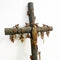Antique French Cast Iron Cross With Mary Figure