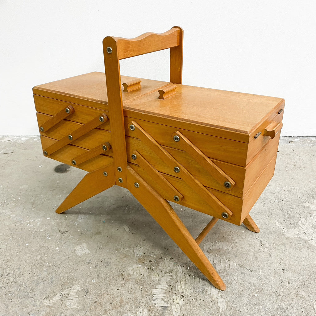 Mid Century Cantilever Sewing Box