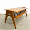 Retro 1960s Coffee Table With Magazine Rack