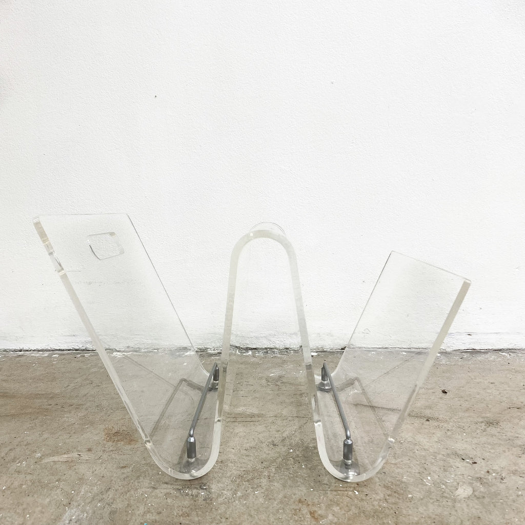 Funky 1980s Perspex Magazine Rack