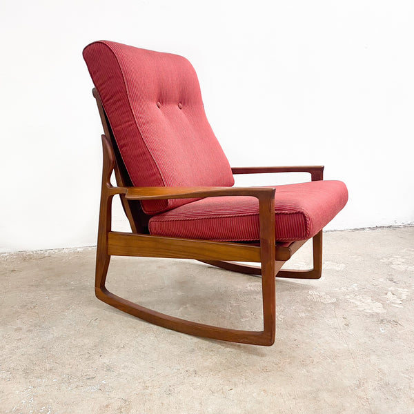 Fler Narvik Mid Century Teak Rocking Chair