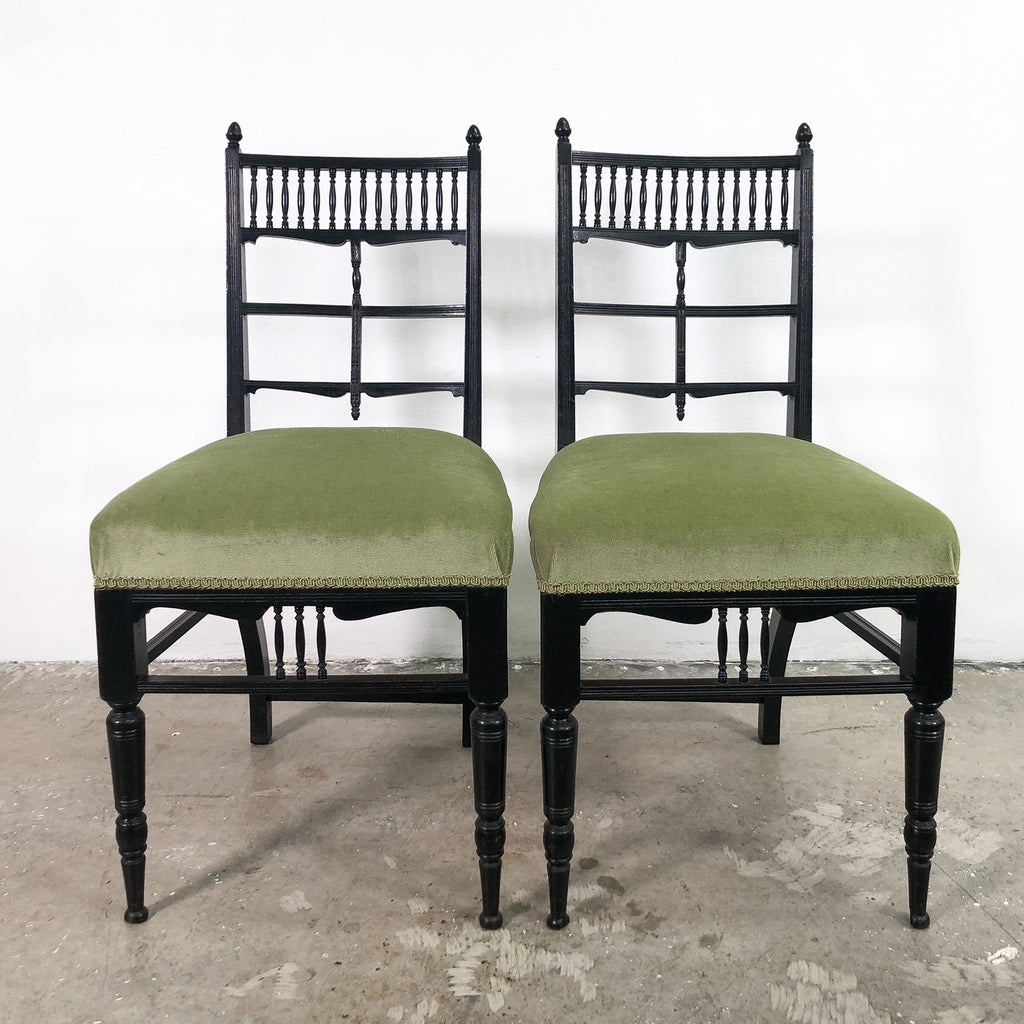Pair of Decorative Antique Edwardian Chairs C1900