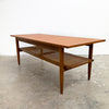 Mid Century Elite Rattan Shelf Coffee Table