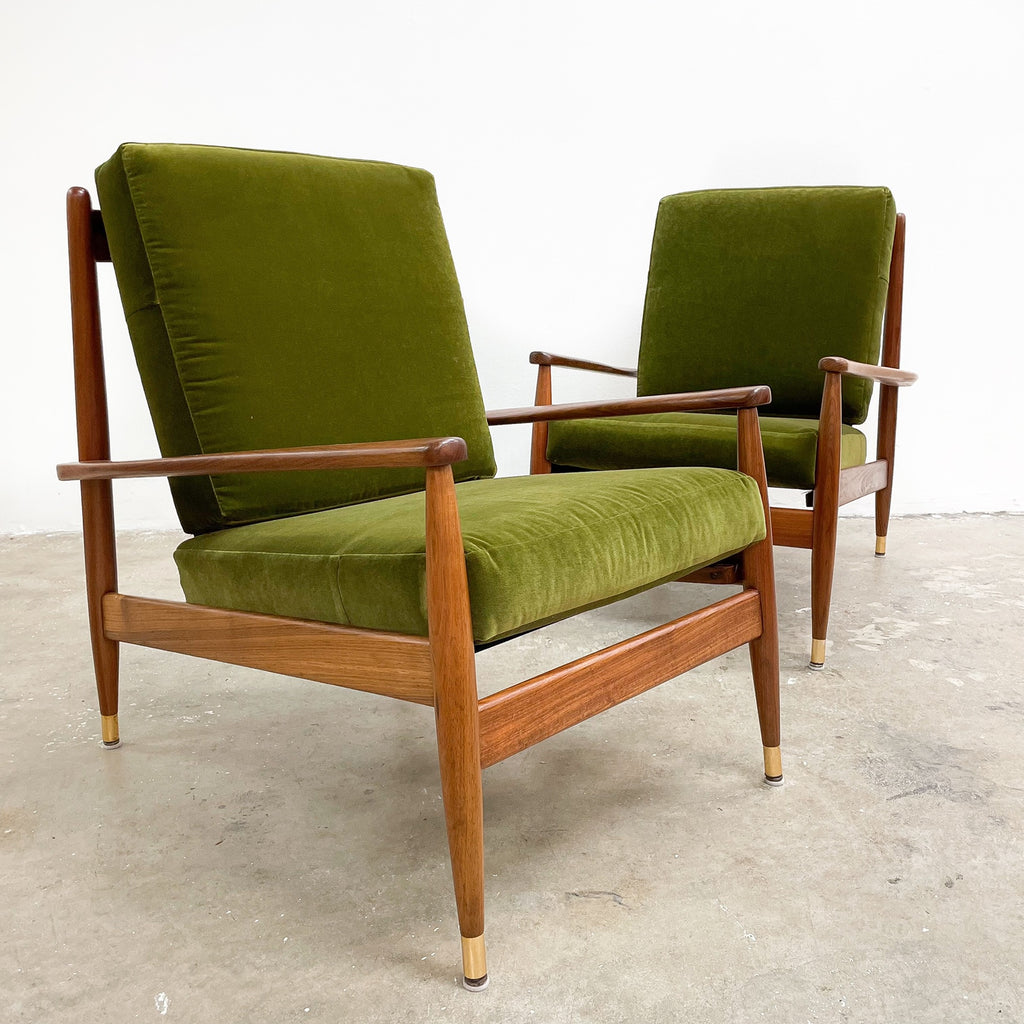 Pair Of Restored Mid Century Parker Armchairs