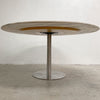Round Carrara Marble Top Dining Table