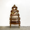 Antique Display Book Shelves With Back Mirror