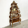 Antique Display Book Shelves With Back Mirror