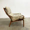 Mid Century Tessa Austin Leather Armchair With Footstool