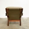 Mid Century Tessa Austin Leather Armchair With Footstool