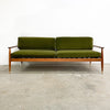 Parker Early 1960s Rattan Back Mid Century Restored Sofa