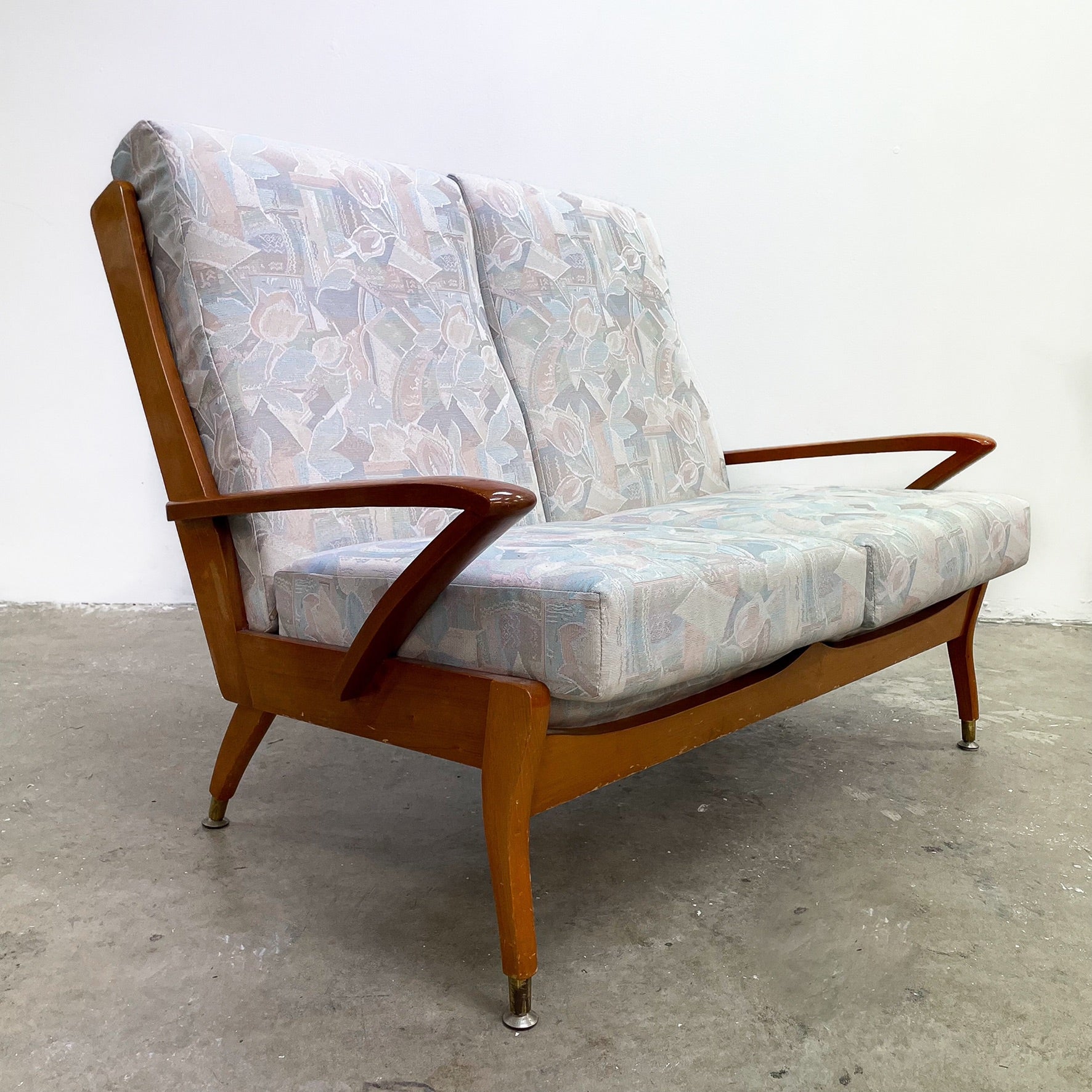Mid Century Two Seater Timber Frame Sofa– The Design Ark