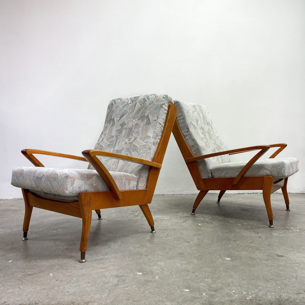 Pair of Mid Century Timber Frame Armchairs - Price for the pair