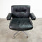 MID CENTURY LEATHER SWIVEL OFFICE CHAIR