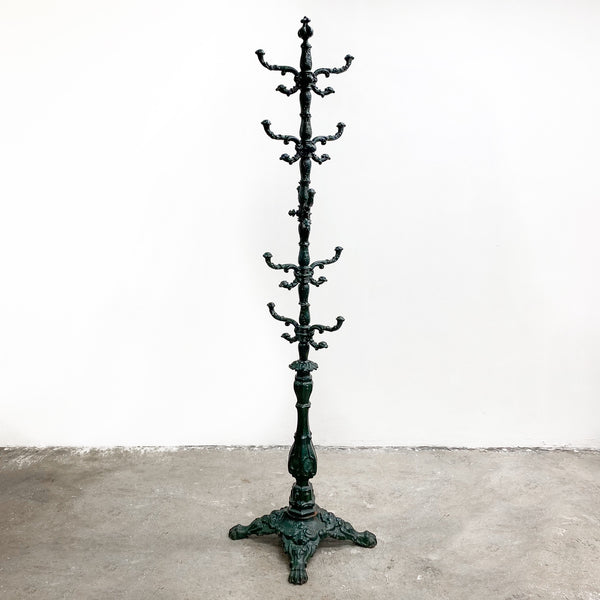 Vintage Ornate Cast Iron Hat And Coat Stand