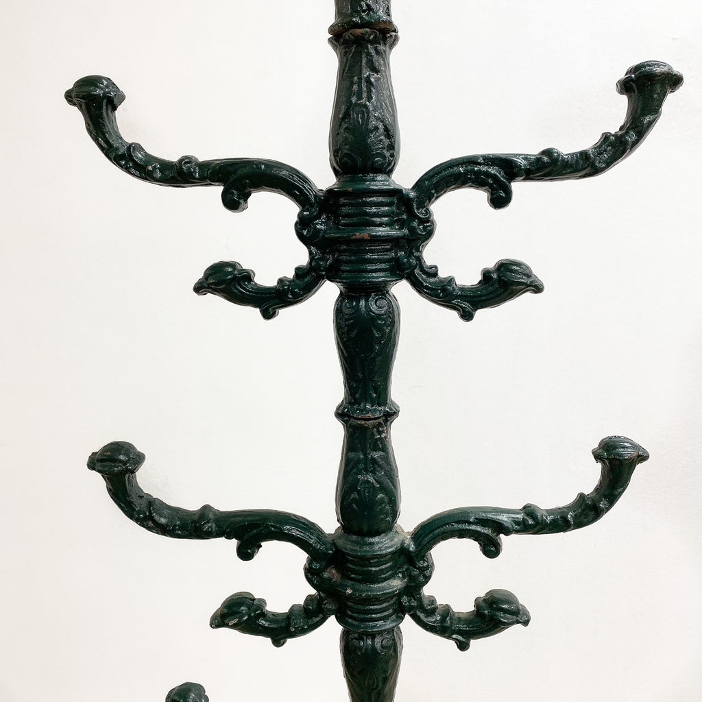 Vintage Ornate Cast Iron Hat And Coat Stand