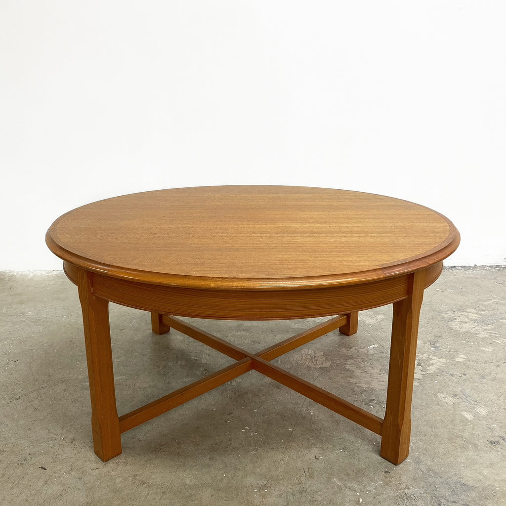 Parker Mid Century Early 80s Round Teak Coffee Table