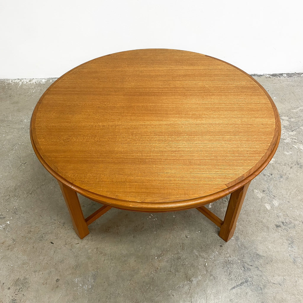 Parker Mid Century Early 80s Round Teak Coffee Table