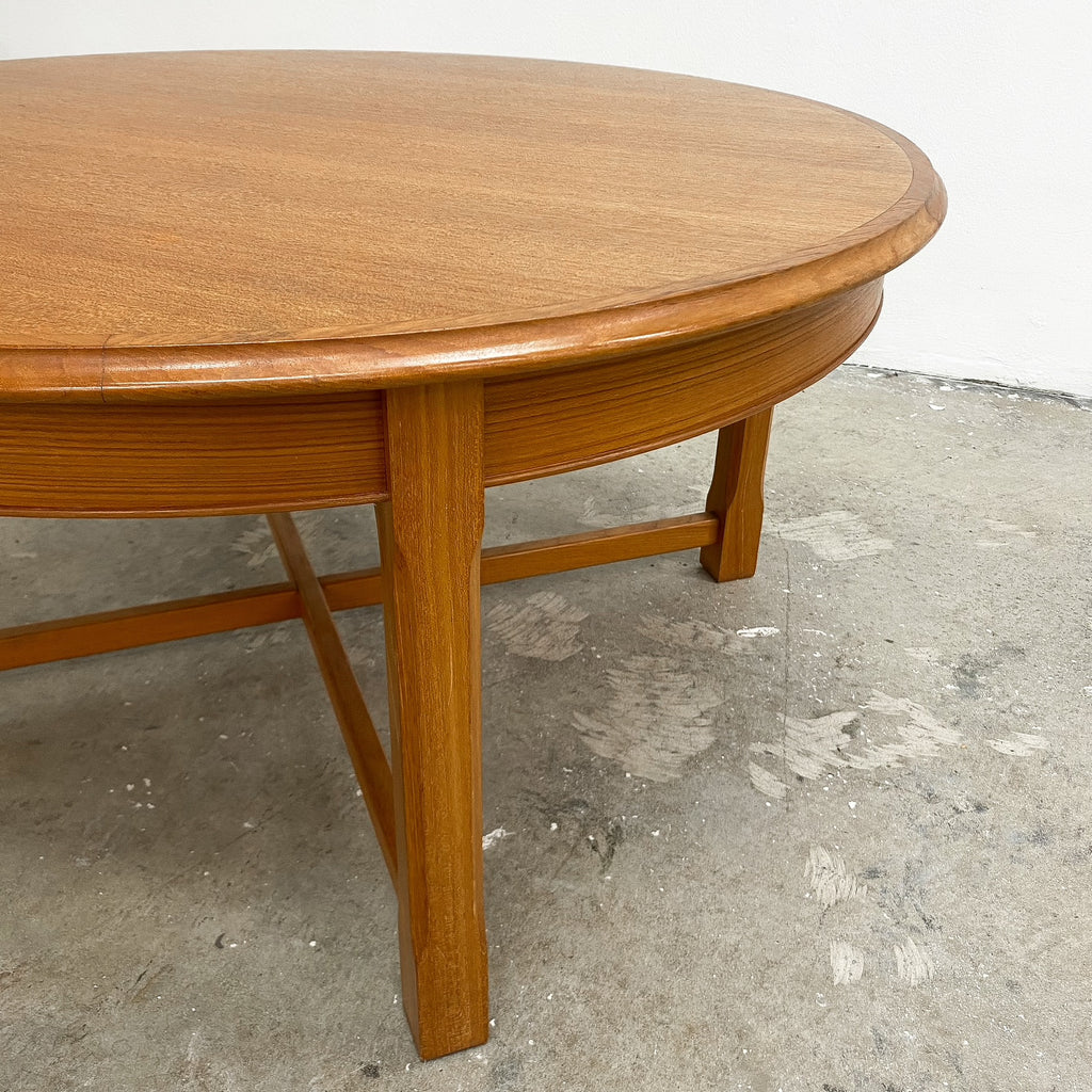 Parker Mid Century Early 80s Round Teak Coffee Table