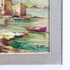 Vintage Mid Century Italian Seaside Oil Painting By S Stilio