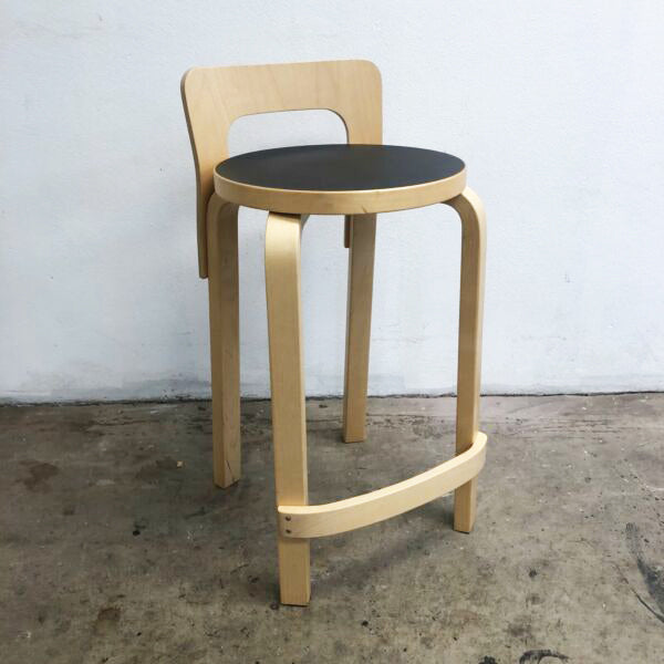 Finland ‘Artek’ Alvar Aalto K65 Bar Stools