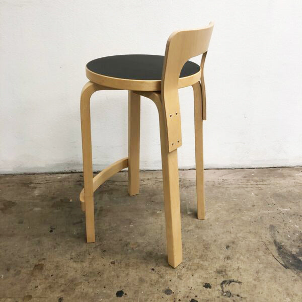 Finland ‘Artek’ Alvar Aalto K65 Bar Stools