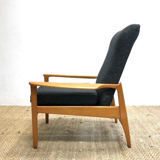 Fler 'Flermark' Mid Century Navy Blue Upholstered Armchair 