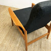 Fler 'Flermark' Mid Century Navy Blue Upholstered Armchair 