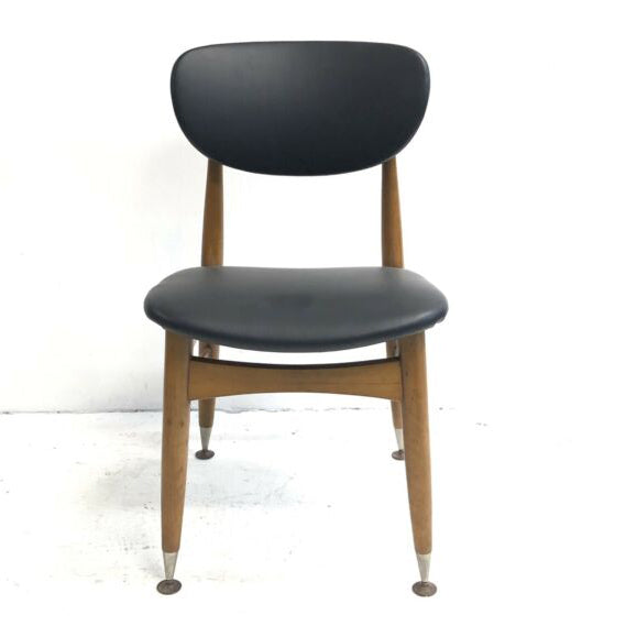 Set Four Mid Century Matchstick Back Dining Chairs - New Upholstery
