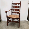 French rush seated ladder back chair