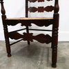 French rush seated ladder back chair
