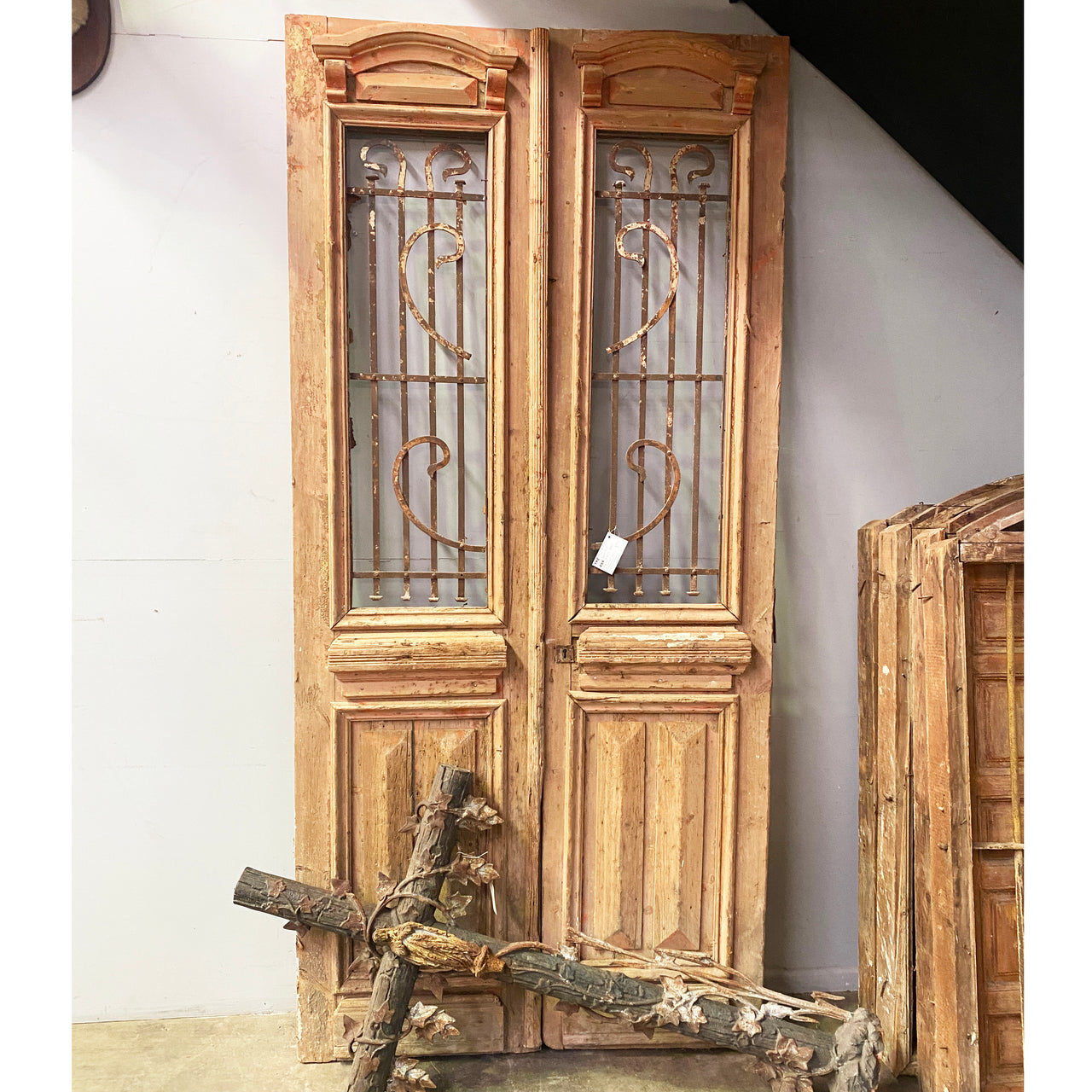 Pair of Egyptian Baltic Pine French Doors