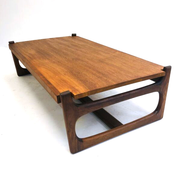 Vintage Gerald Easden Coffee Table With Reclaimed Timber Top