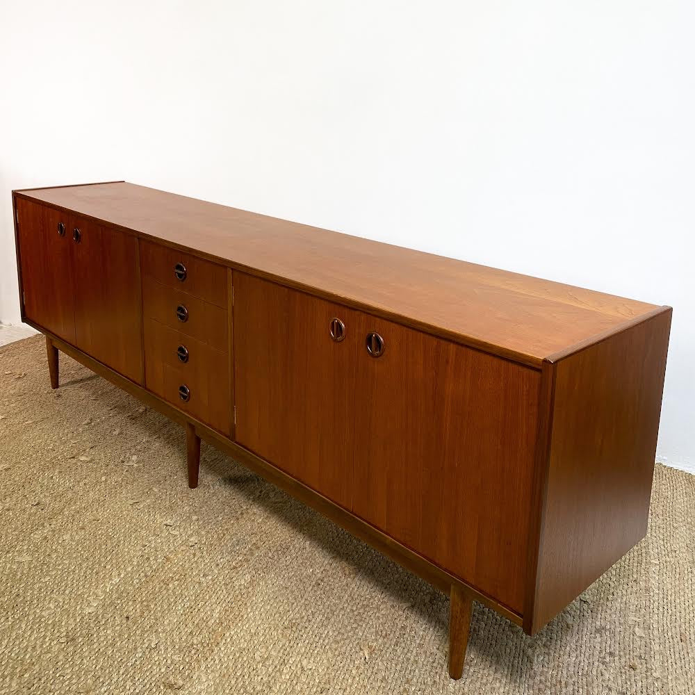 Parker Mid Century Nordic Teak Long Sideboard